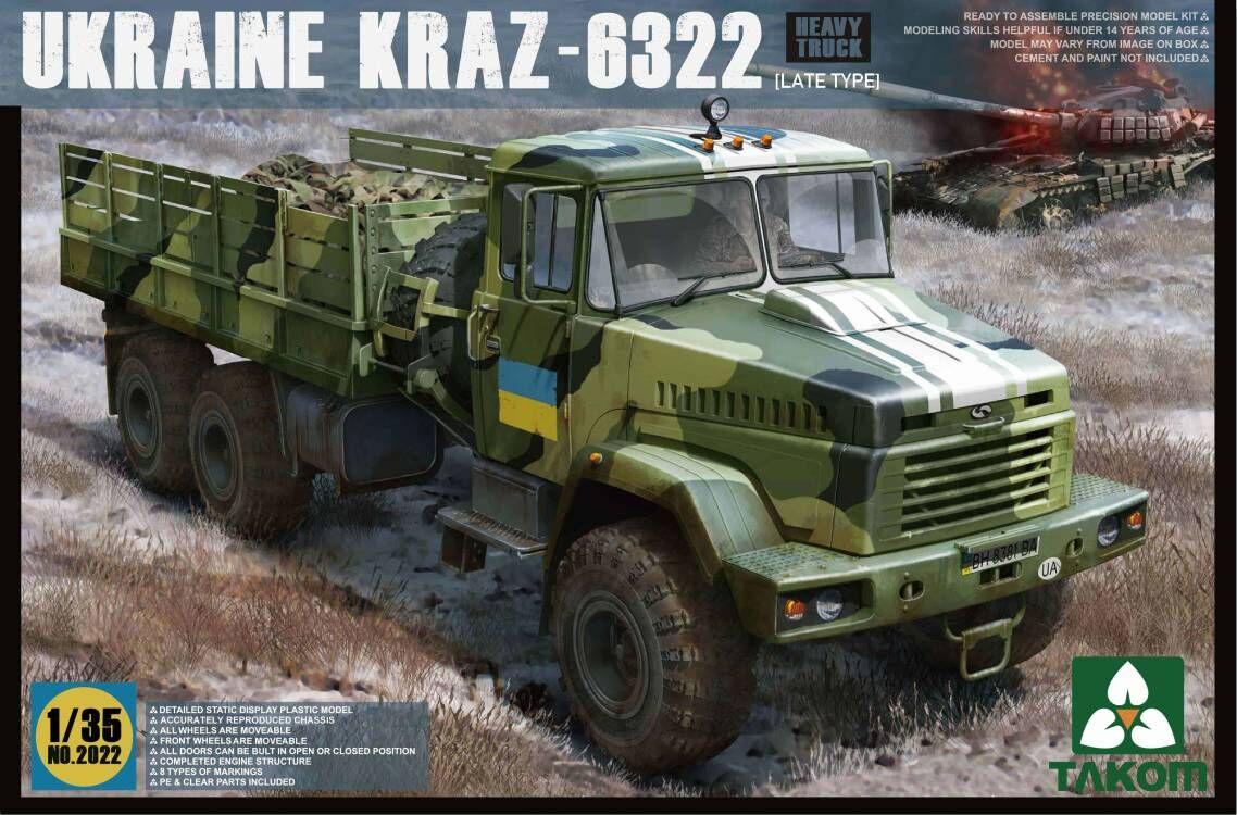 Model Kit Ukraine - Takom 2022 1/35 Scale Ukraine Kraz-6322