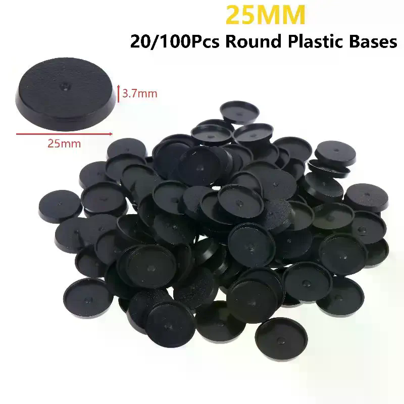 20/100Pcs 25mm Round Wargame M - Model Figure Base recension och pris