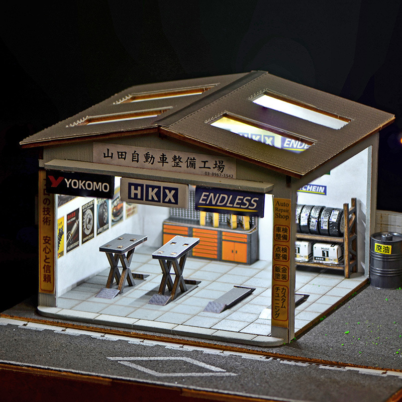 1:64 Scale DIY Auto Repair Sho - Model Kit Display recension och pris