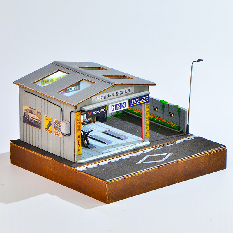 1:64 Scale DIY Auto Repair Sho - Model Kit Display recension och pris