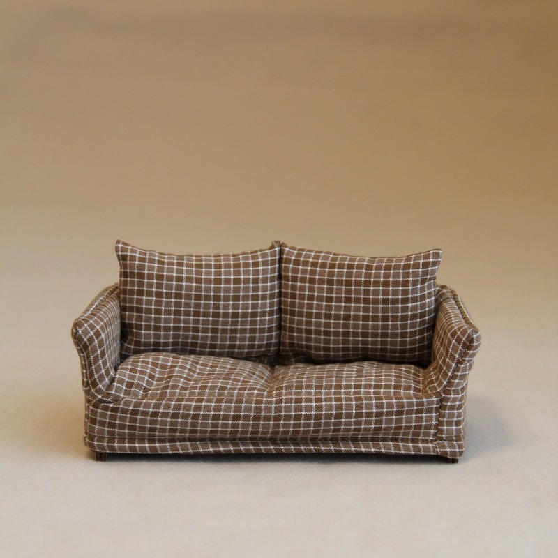 Vintage Miniature Sofa Plaid F - Model Kit Vintage recension och pris