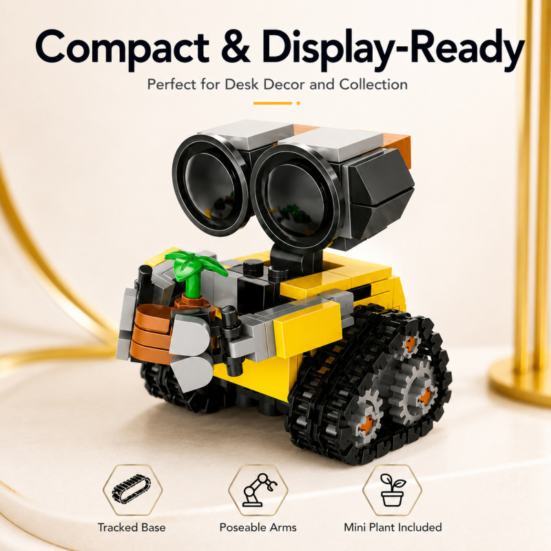 Mini Robot Building Blocks Set - Model Kit Display recension och pris