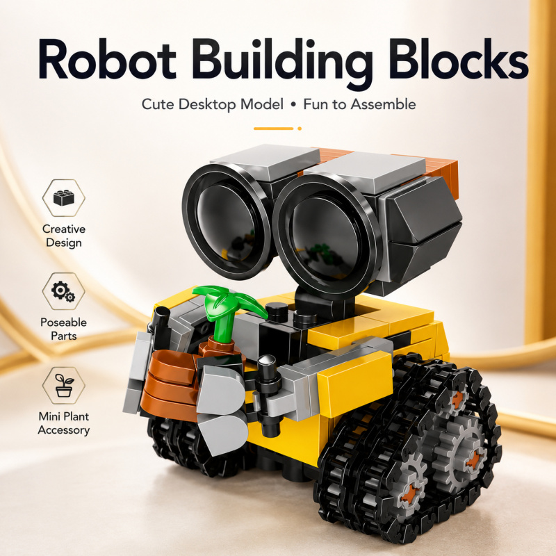 Mini Robot Building Blocks Set - Model Kit Display recension och pris