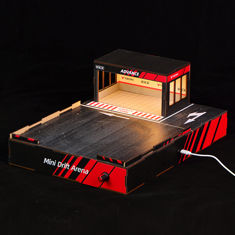1:64 Scale DIY Drift Track Dio - Model Kit Display recension och pris