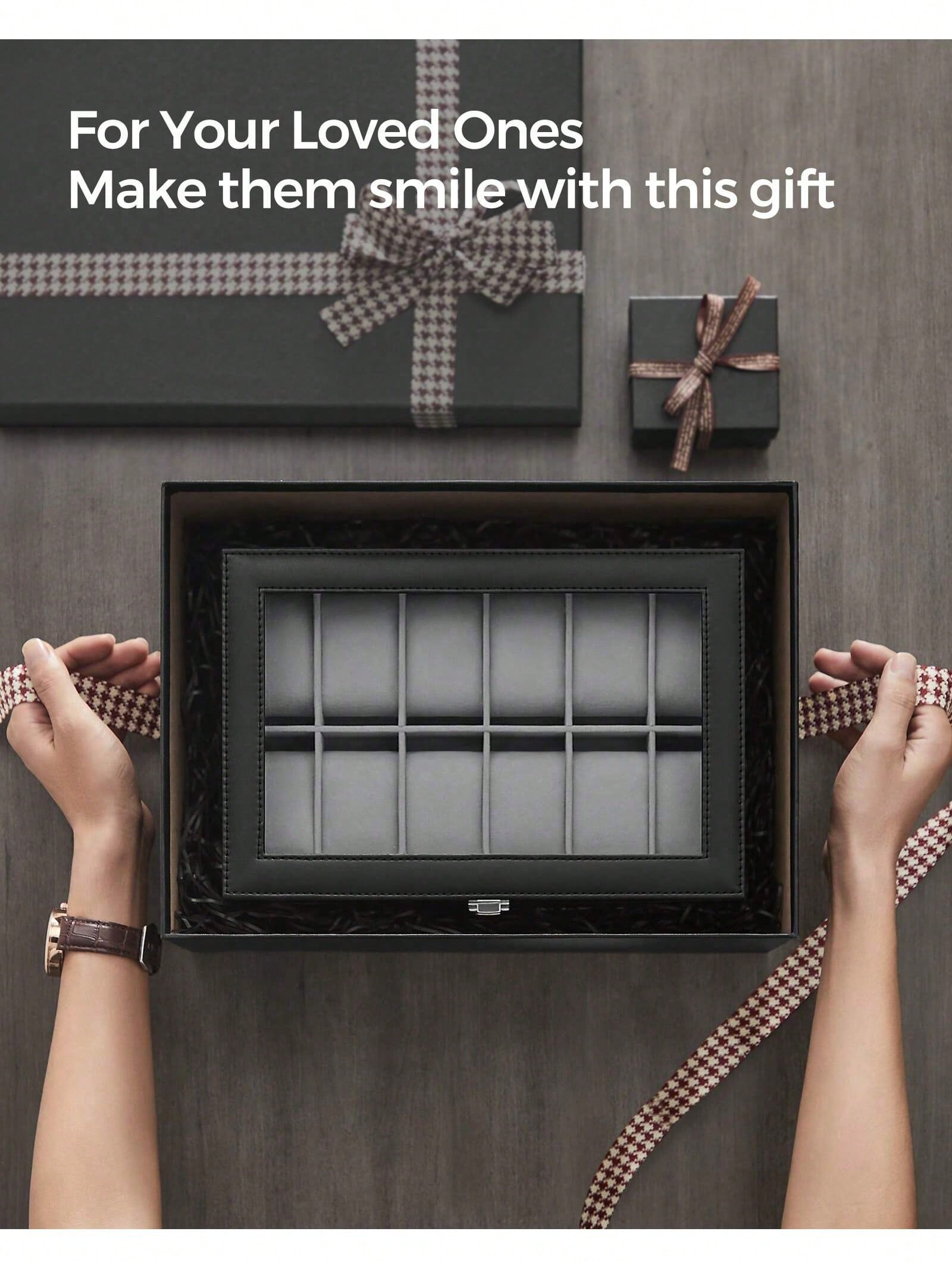 12-Slot Lockable Watch Box wit - Model Kit Display recension och pris