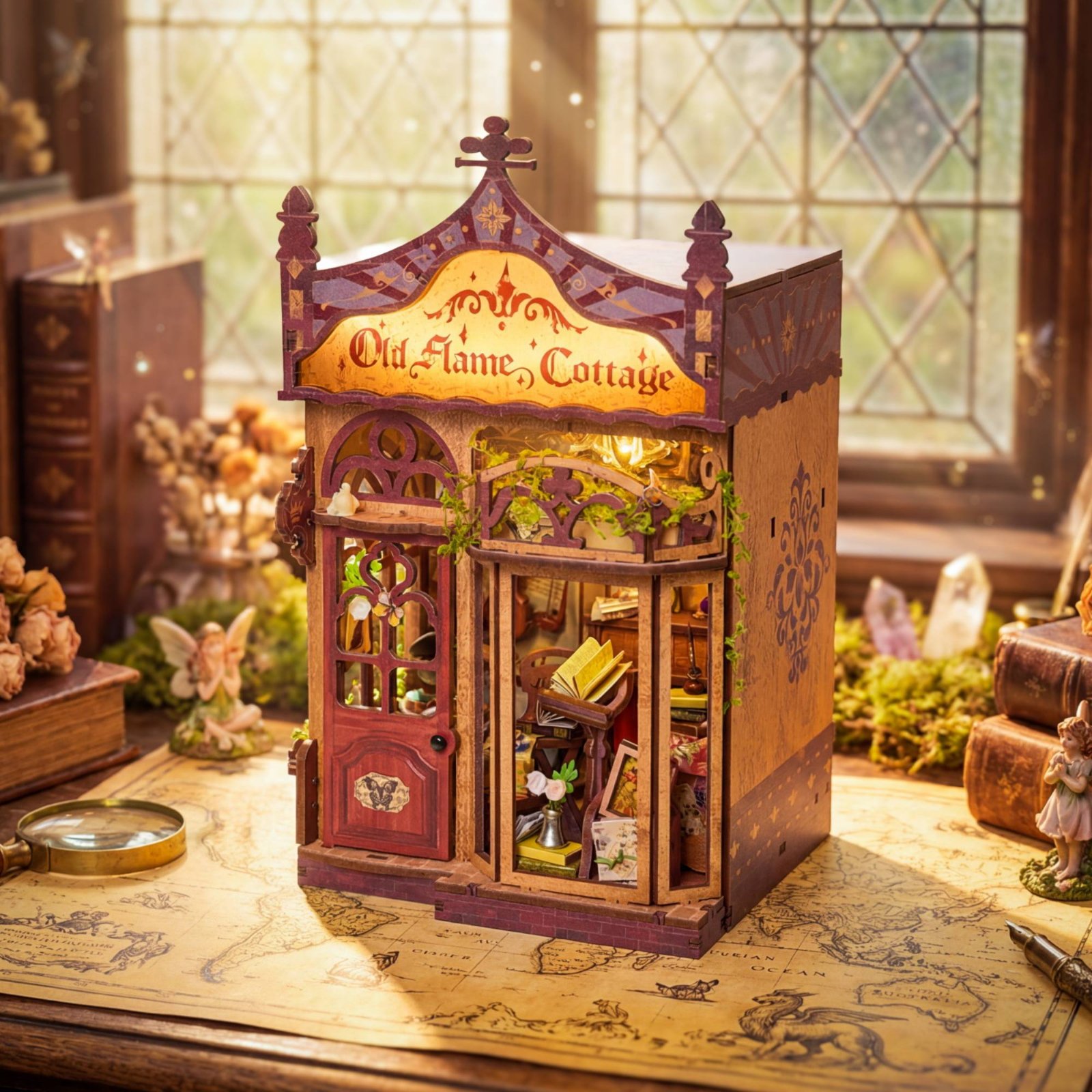 DIY Book Nook Kit Great Gift T - Model Kit Vintage recension och pris