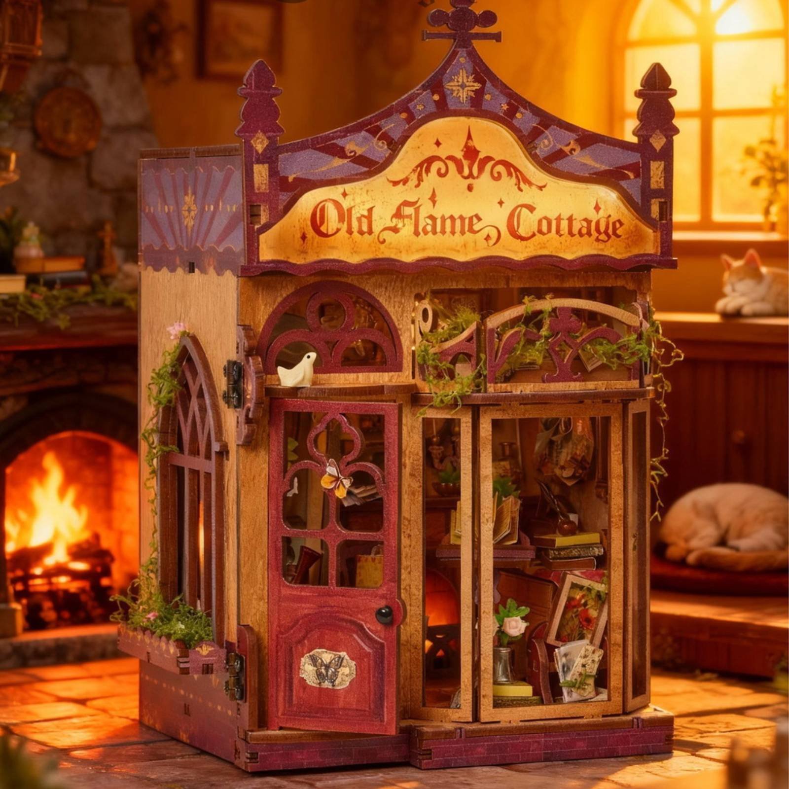 DIY Book Nook Kit Great Gift T - Model Kit Vintage recension och pris
