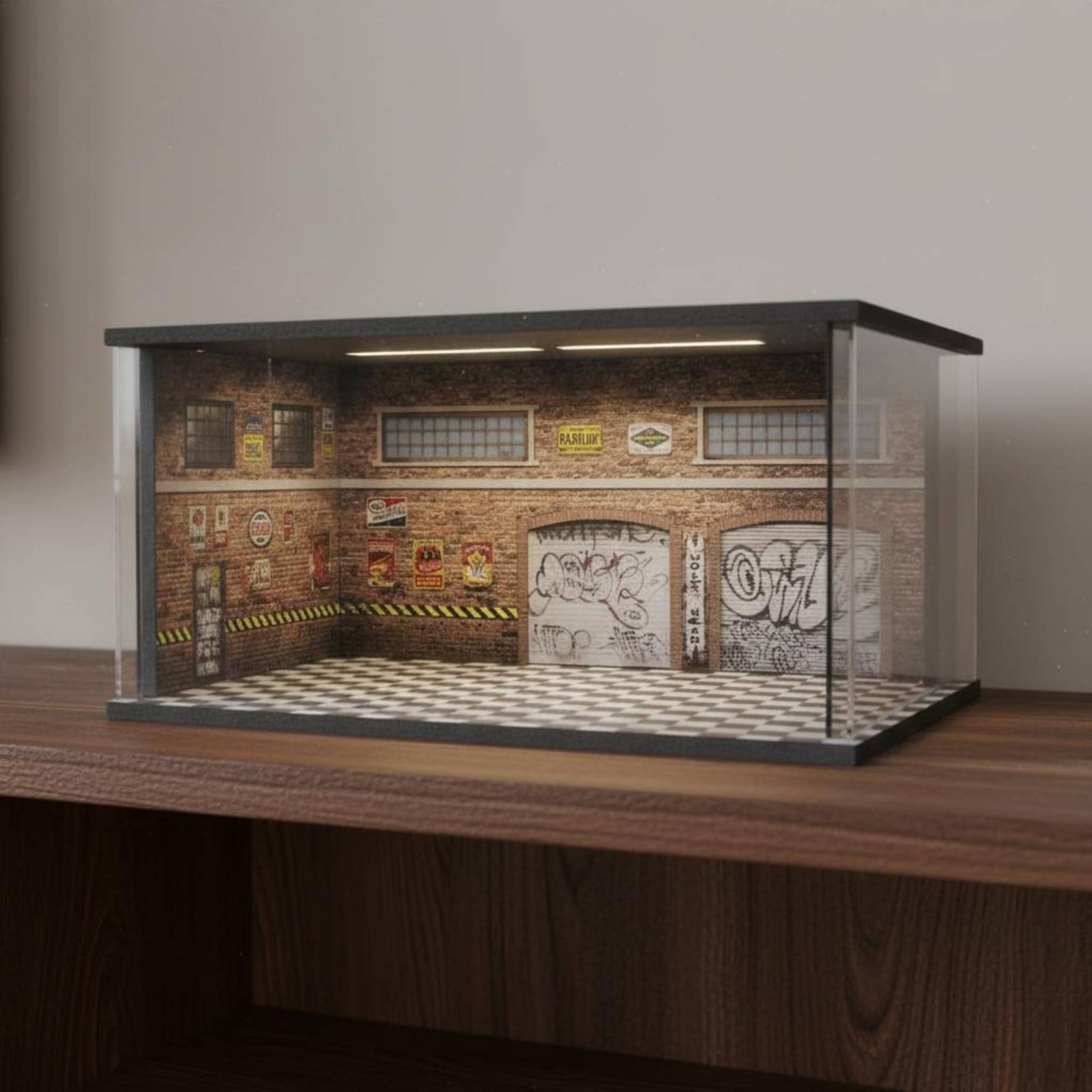 Lighted Car Repair Shop Model  - Model Kit Display recension och pris