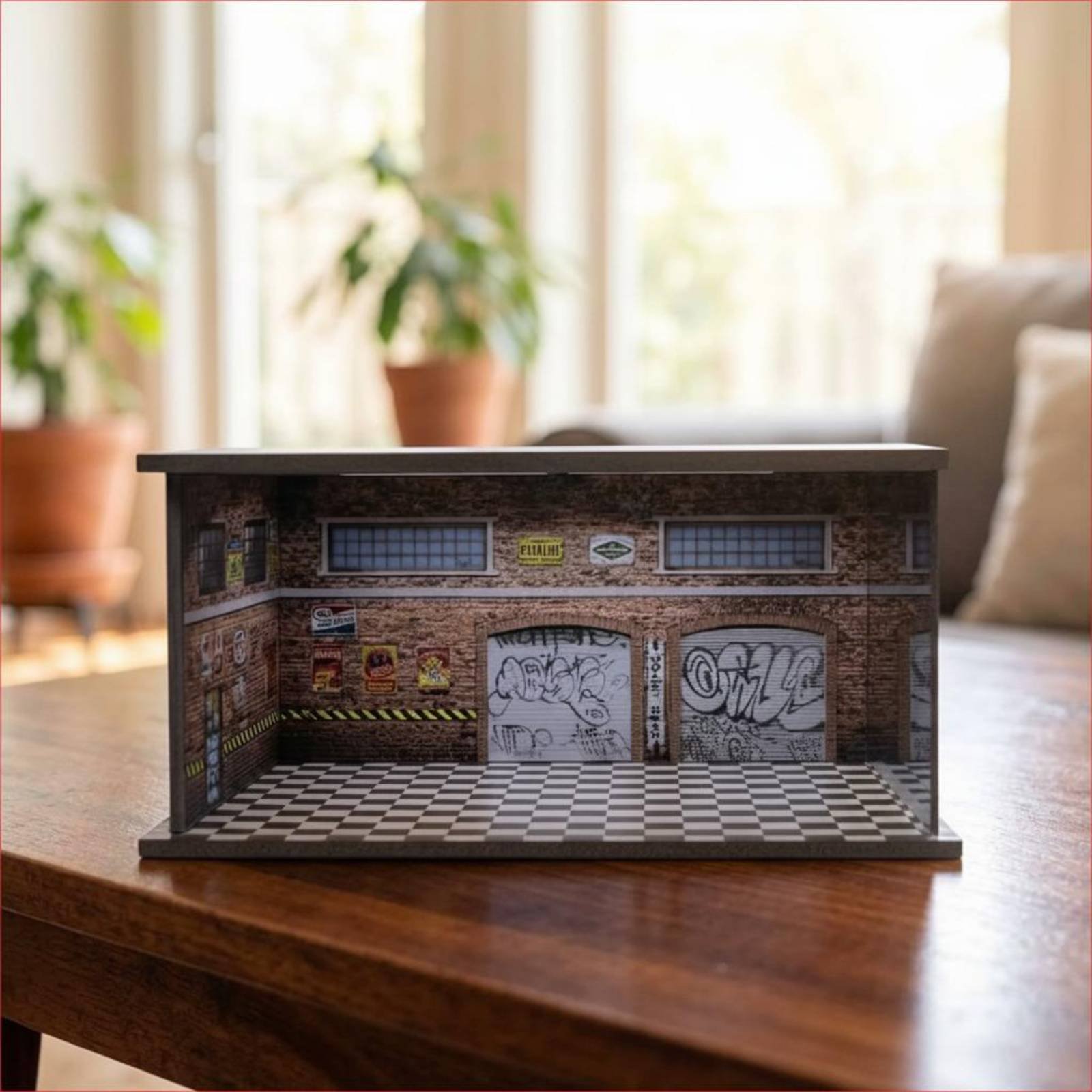 Lighted Car Repair Shop Model  - Model Kit Display recension och pris