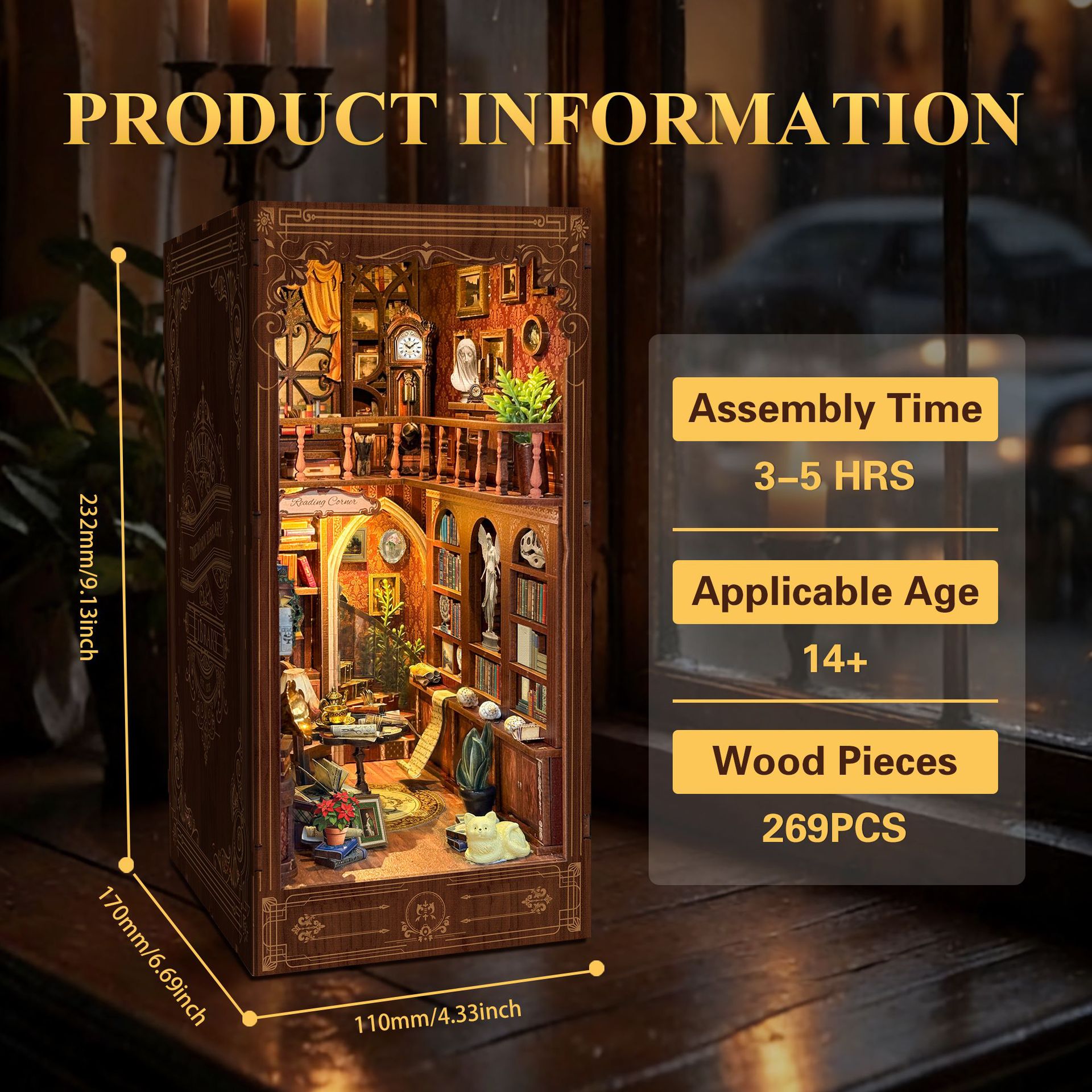 1:12 Scale Timeworn Library DI - Model Kit Vintage recension och pris